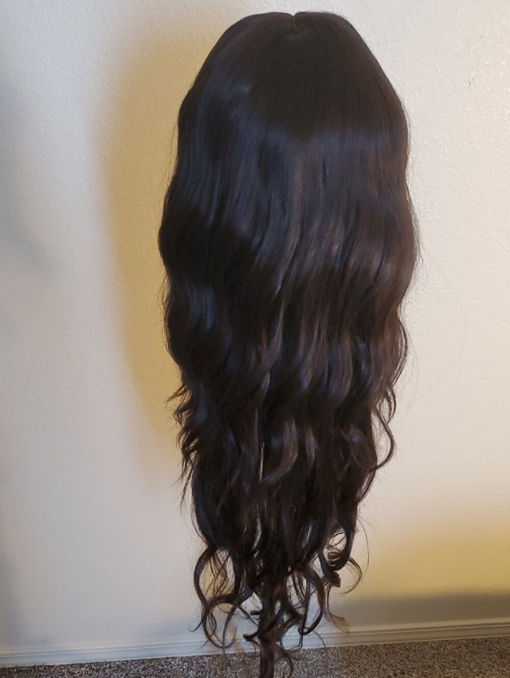 Virgin Human Hair V-Part Wig with Hair Topper - Picture 12 of 15